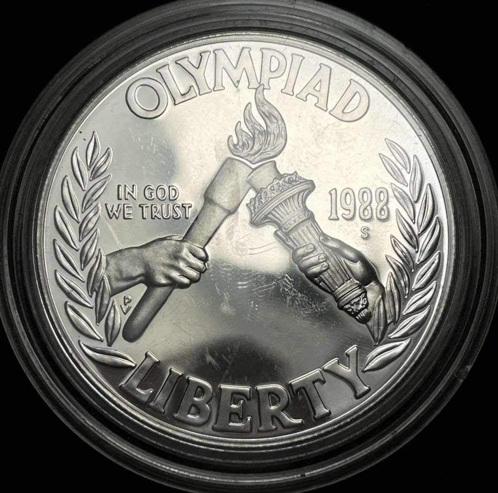 1988-S Olympic Proof Commemorative Silver Dollar (1 of 2)