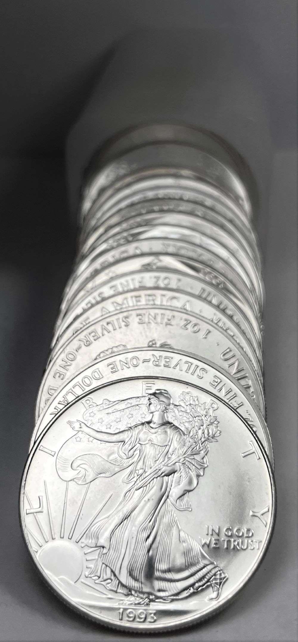 Original Treasury Roll (20-coins) 1993 American Silver Eagle (1 of 3)