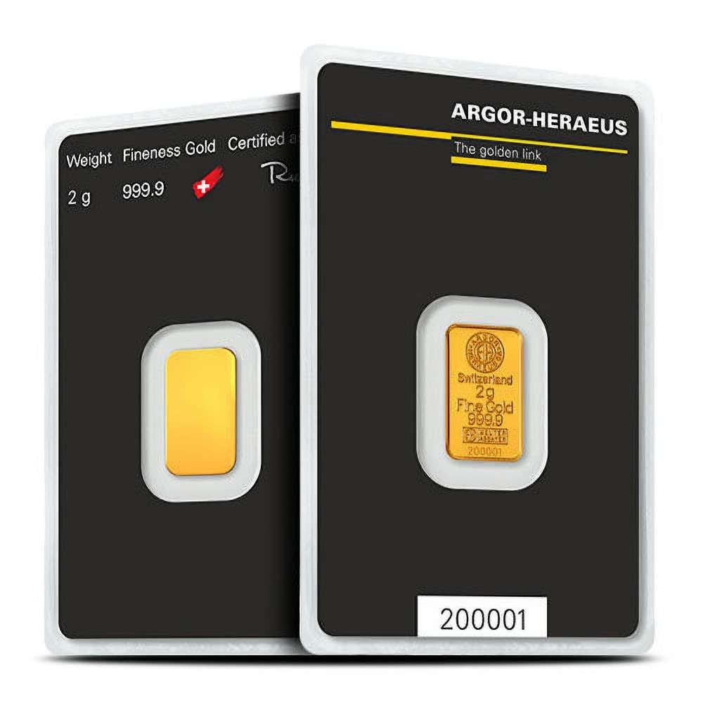 (10) Argor Heraeus Gold 2 Gram Bars (1 of 3)