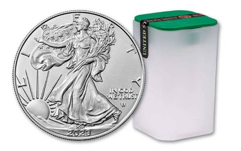 Mint Sealed 2023 American Silver Eagle (100-coins): Please allow 2-4 weeks for delivery. Winner shall receive (100) 2023 American Silver Eagles. The images shown here are stock images.