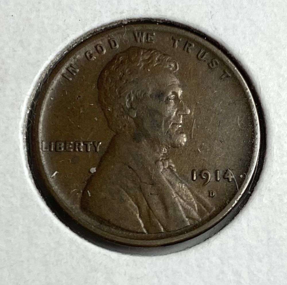 Key Date 1914-D Lincoln Cent AU (1 of 3)