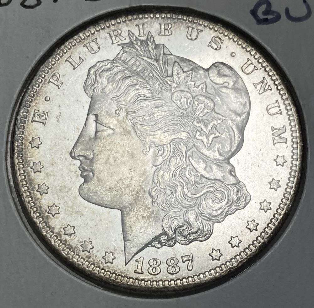 1887-S Morgan Silver Dollar MS64: Winner shall receive the exact coin shown here. (RR/B)