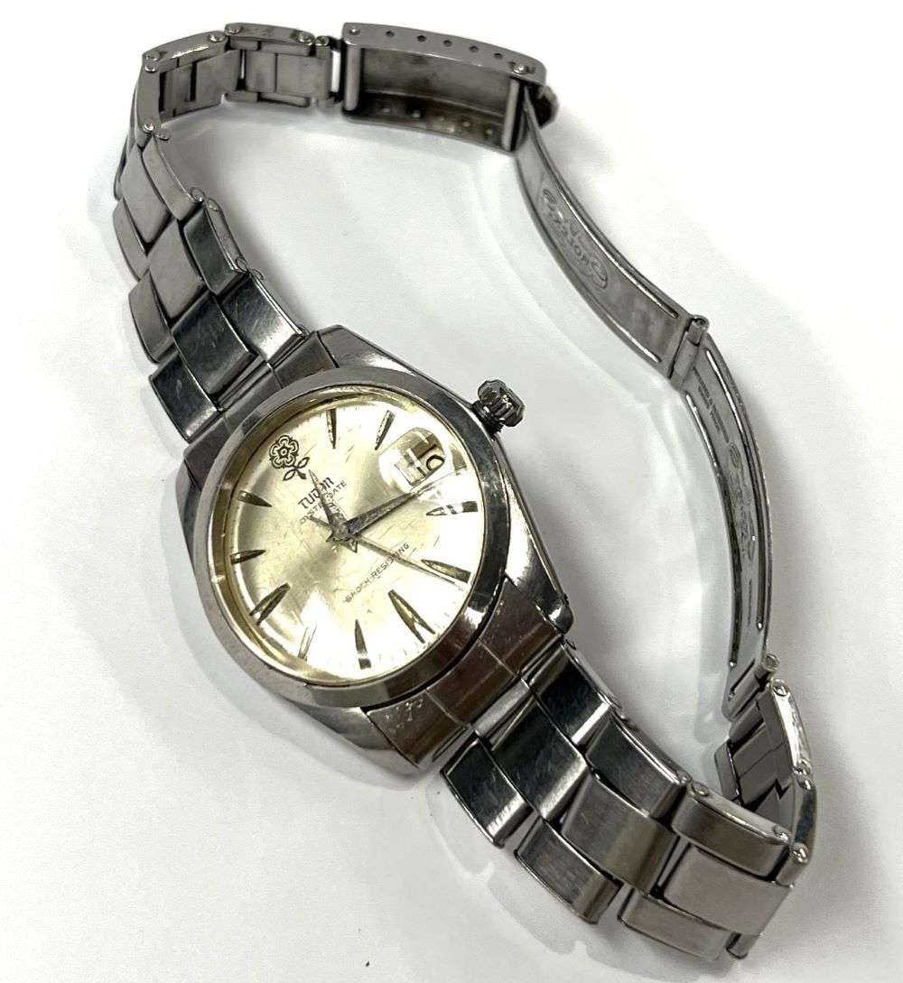 Vintage Working Worn Tudor Rolex Watch Silver Steel 34mm (1 of 7)