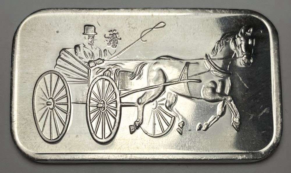 SilverTowne Winchester Indiana 1 ozt .999 Silver Bar: Winner shall receive the exact bar shown here. (RR)