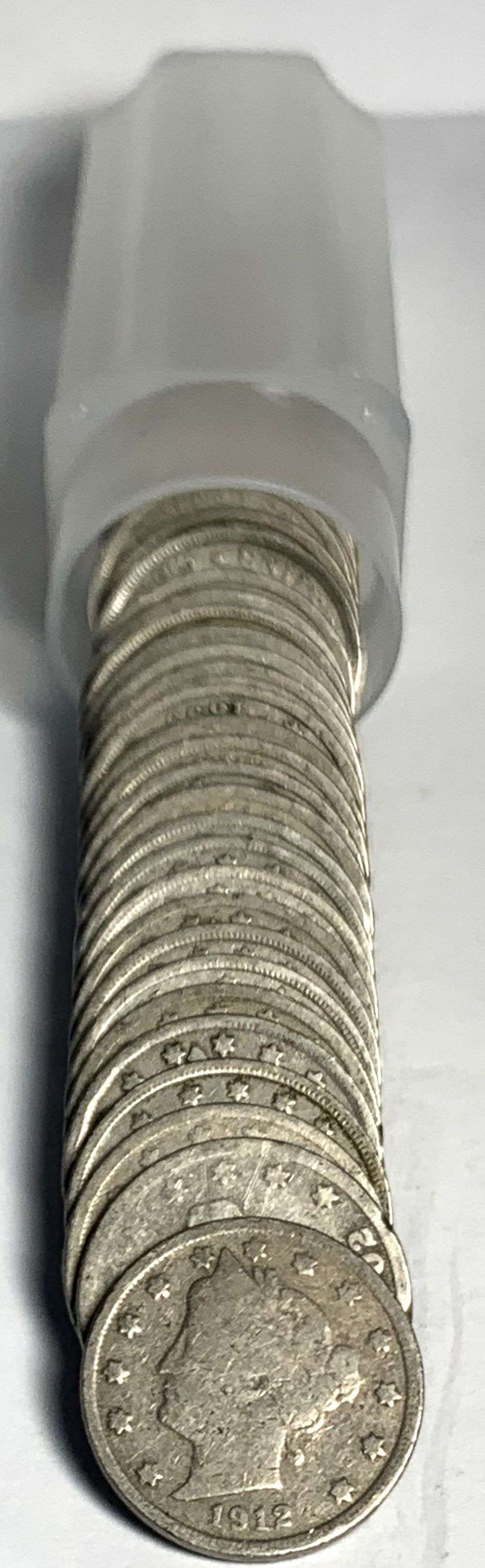 Roll (40-coins) Mixed Year Liberty "V" Nickels Average Circulated (1 of 3)