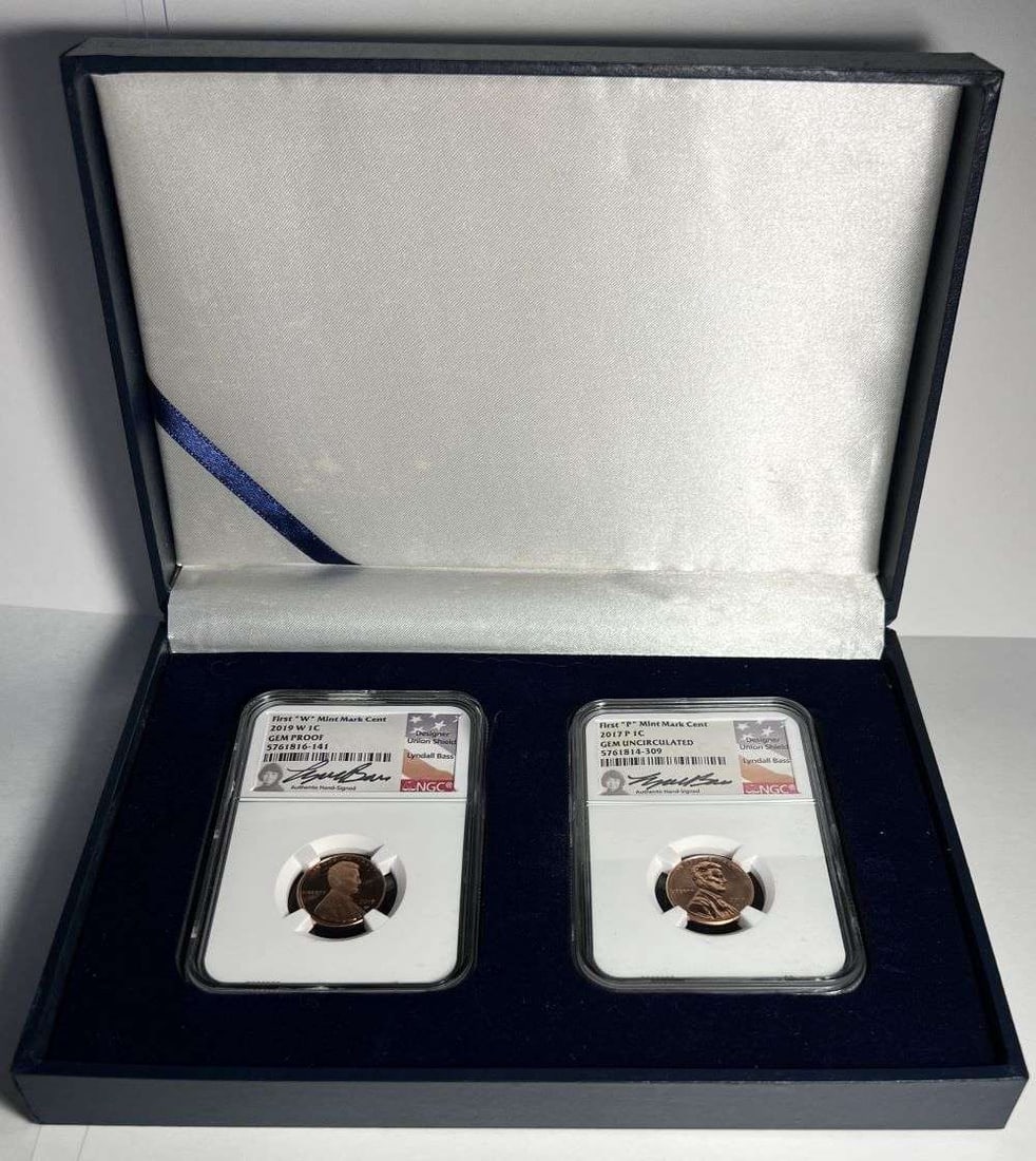 (2) 2017-2019 W/P NGC Gem Proof/Unc. Lincoln Cents Signed By Lyndal Bass: Winner shall receive the exact (2) coins shown here. (EP)
