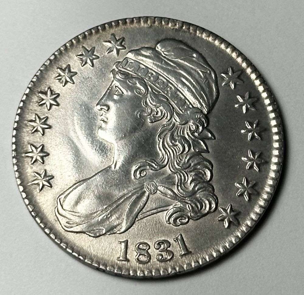 1831 Capped Bust Silver Half Dollar XF (1 of 6)