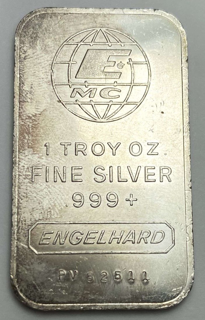 Vintage Engelhard 1 ozt .999 Silver Bar (1 of 2)