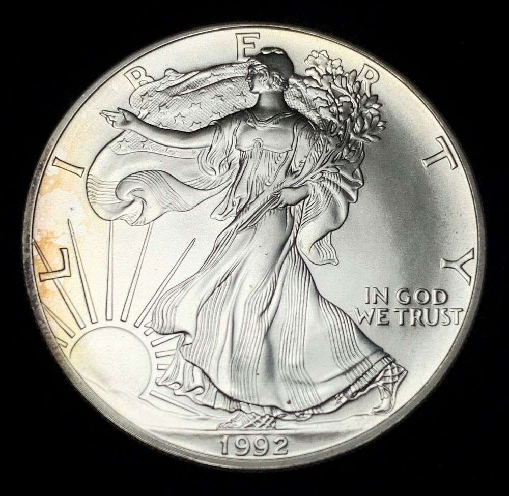 1992 American Silver Eagle: Winner shall receive the exact coin shown here. (JM/B)