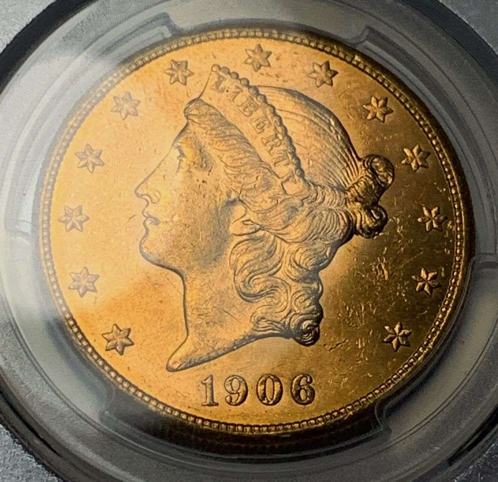 Better Date 1906-S Gold $20 Liberty Head PCGS MS61: Winner shall receive the exact coin shown here. (JM/LIRE)