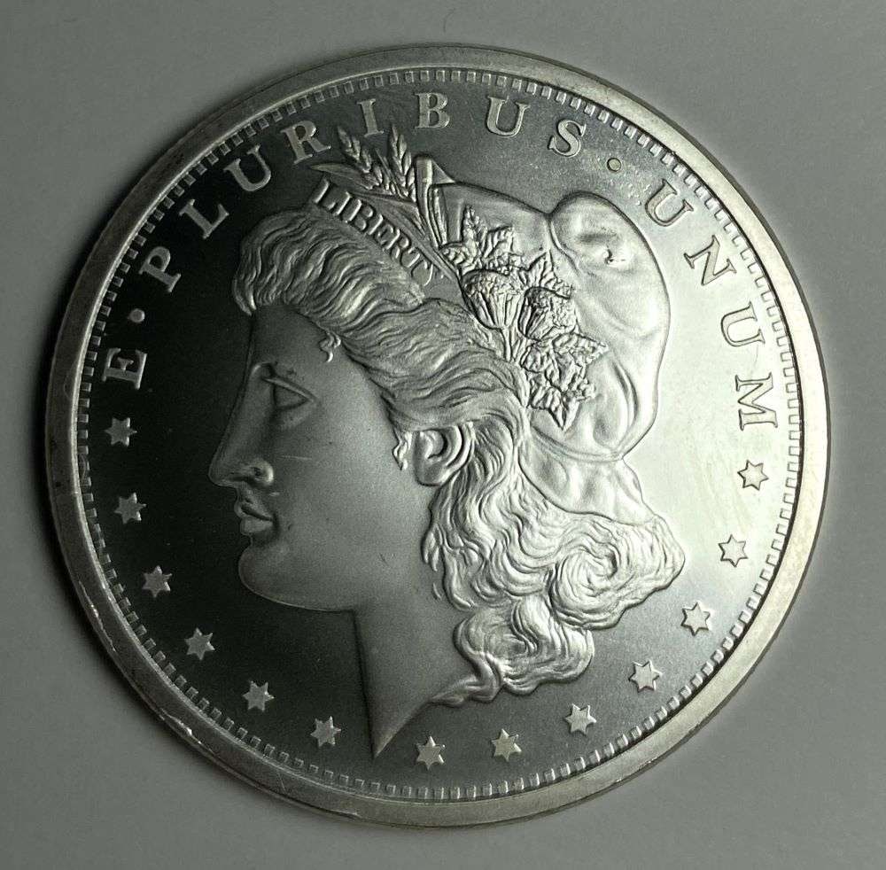 Golden State Mint Morgan Design .999 Silver 1 ozt: Winner shall receive the exact coin shown here (CD/B)