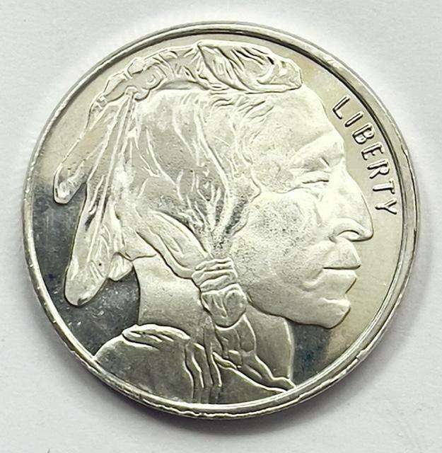 Indian Head/ Buffalo 1/2 ozt .999 Fine Silver Round (1 of 2)