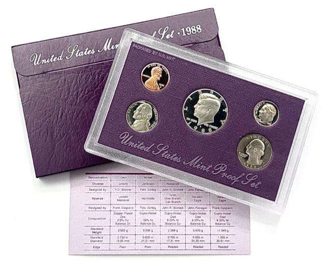 1988 U.S. Mint Proof Set (5-coins) (1 of 4)
