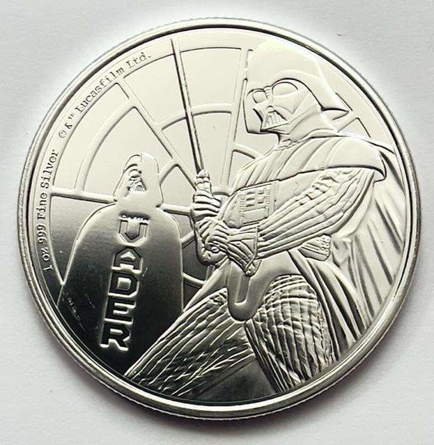 2022 Niue $2 Star Wars Darth Vader 1 ozt .999 Silver (1 of 2)