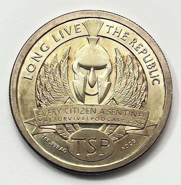 Long Live the Republic Spartan 1 ozt .999 Fine Silver Round (1 of 2)