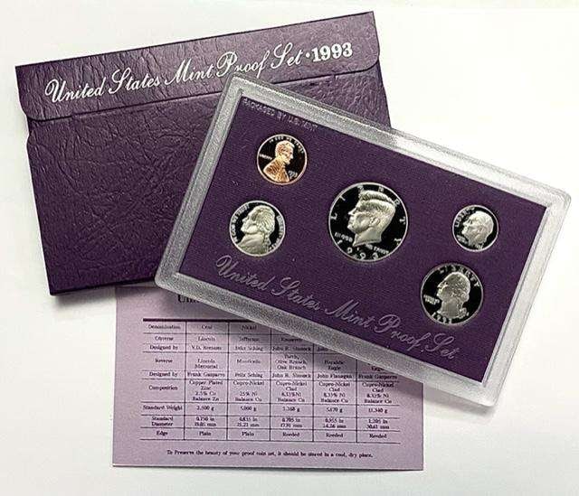 1993 U.S. Mint Proof Set (5-coins) (1 of 4)
