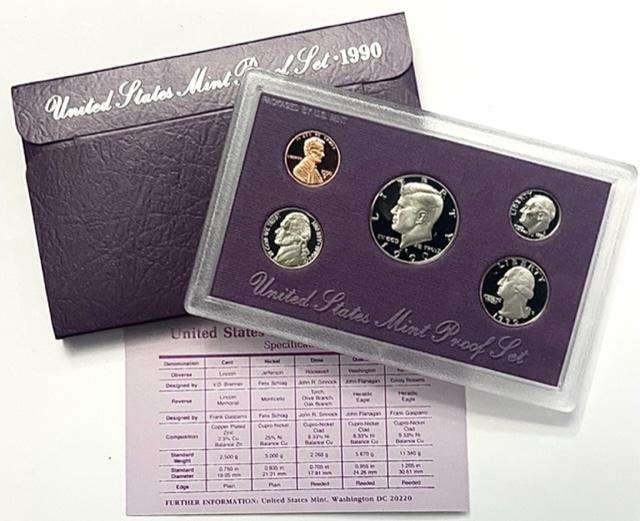 1990 U.S. Mint Proof Set (5-coins) (1 of 4)