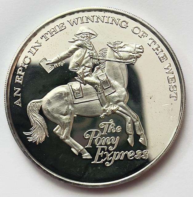 The Pony Express Commemorative .925 Sterling Silver Medal (1 of 2)
