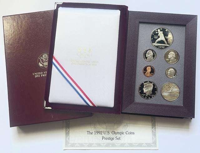 1992 U.S. Mint Olympics Silver Dollar Prestige Proof Set (7-coins) (1 of 4)