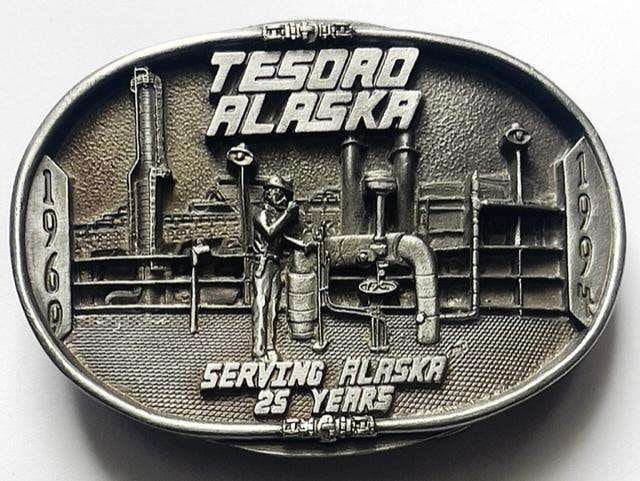 1969-1994 Tesoro Alaska Men's Belt Buckle: Winner shall receive the exact item shown here. (SJ/B)