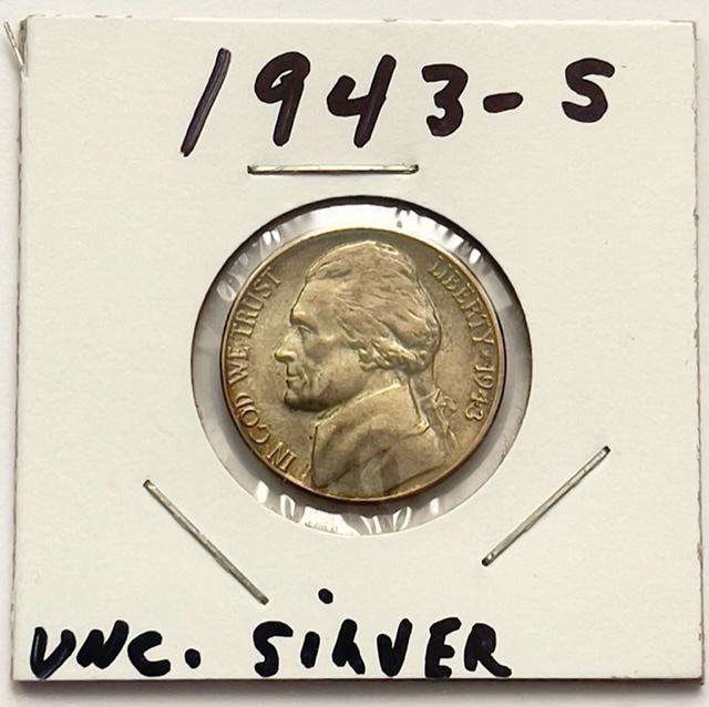 1943-S Jefferson Uncirculated Silver War Nickel (1 of 2)