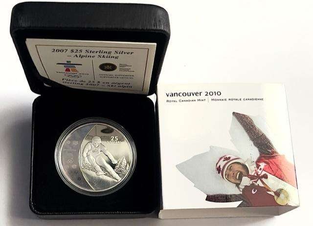 2007 Royal Canadian Mint Winter Olympics .925 Sterling Silver $25 Coin (1 of 4)