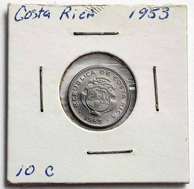 1953 Costa Rica 10 Centimos MS63 (1 of 2)