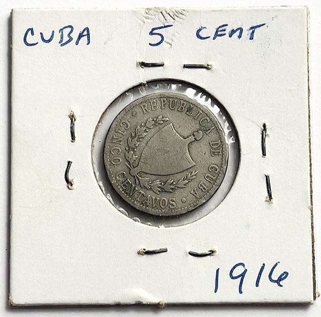 1917 Cuba 5 Centavos "VG" (1 of 2)