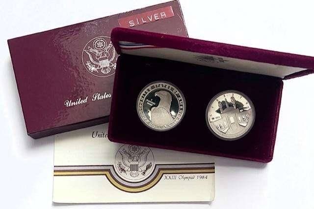 1984 U.S. Mint Olympics Proof Silver Dollar Commemorative Set (2-coins) (1 of 4)