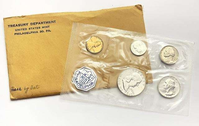 1960 United States Silver Proof Set Large Date (5-coins) (1 of 3)