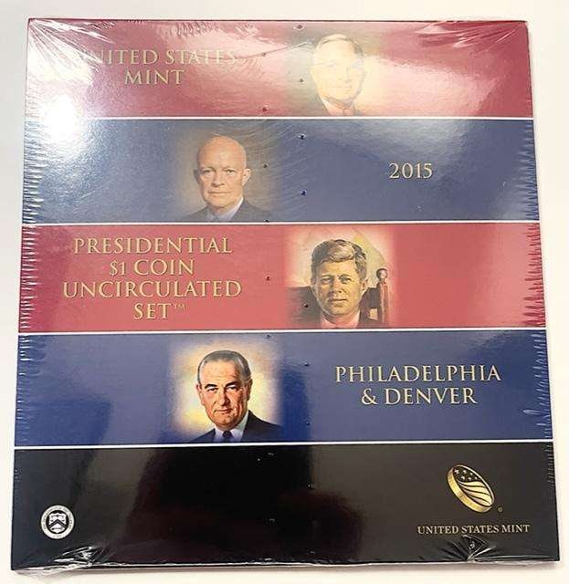 2015 U.S. Mint Presidential Dollar Uncirculated Coin Set Sealed (8-coins) (1 of 2)