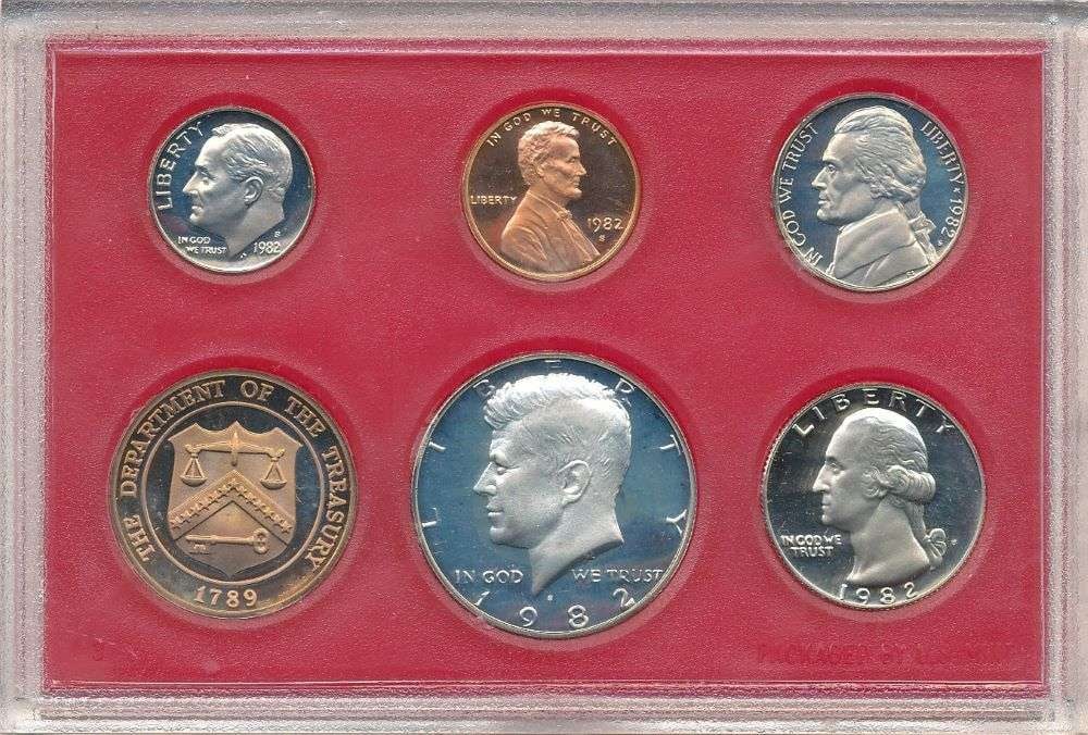 1982 United States Proof Set (6-coins) (1 of 2)