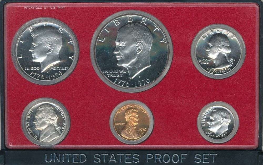 1976-S United States Proof Set (6-coins): Winner shall receive the exact (6-coin) set shown here. (CD/B)