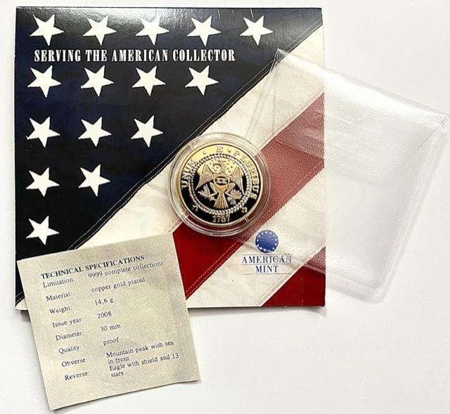 2008 Mountain Peak 1787 Brasher EB Gold Plated Proof Replica (1 of 3)