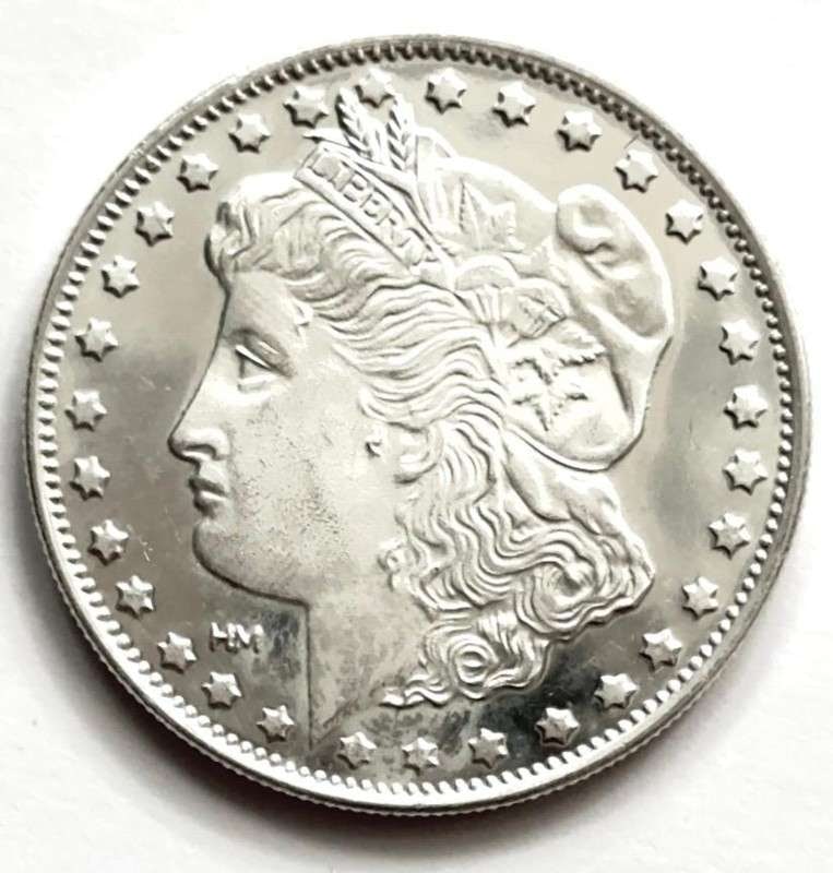 Morgan Dollar Design 1 ozt .999 Silver: Winner shall receive the exact round shown here. (SJ/FT)