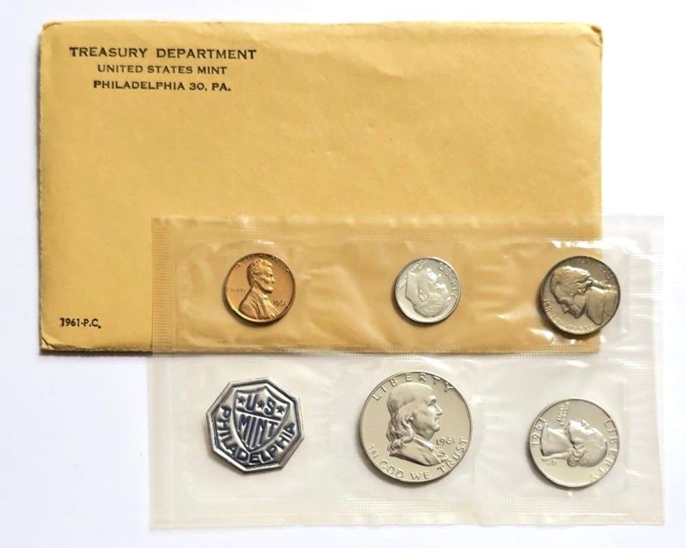 1961 U.S. Mint Silver Proof Set (5-coins) (1 of 3)