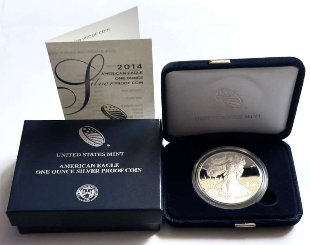 2014(W) U.S. Mint Proof American Silver Eagle -OGP (1 of 4)