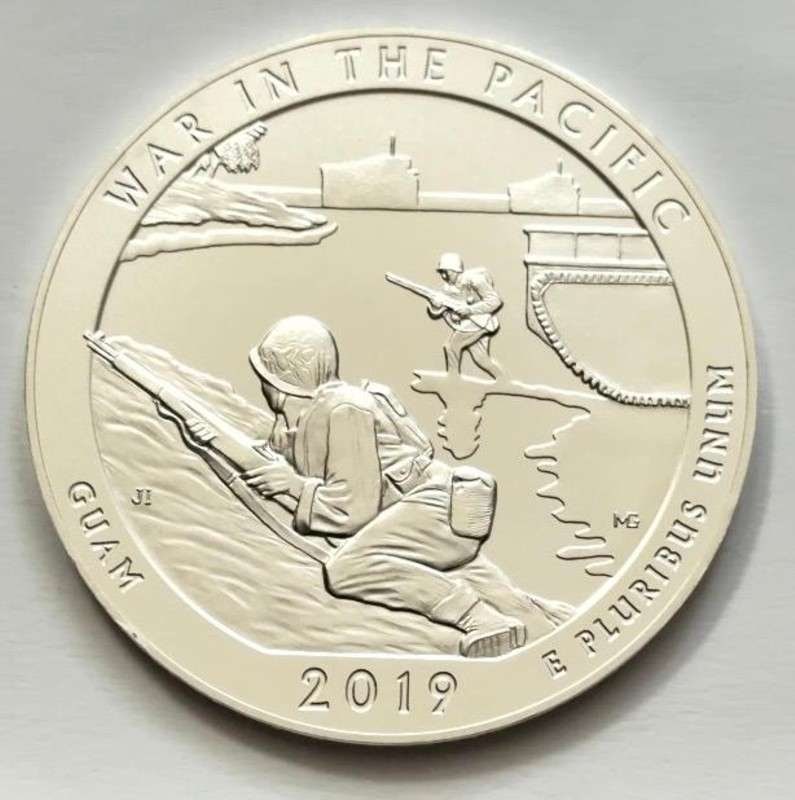 2019 Guam War in the Pacific National Park ATB 5 ozt .999 Silver: Winner shall receive the exact 5 oz round shown here. (SJ/ETR)