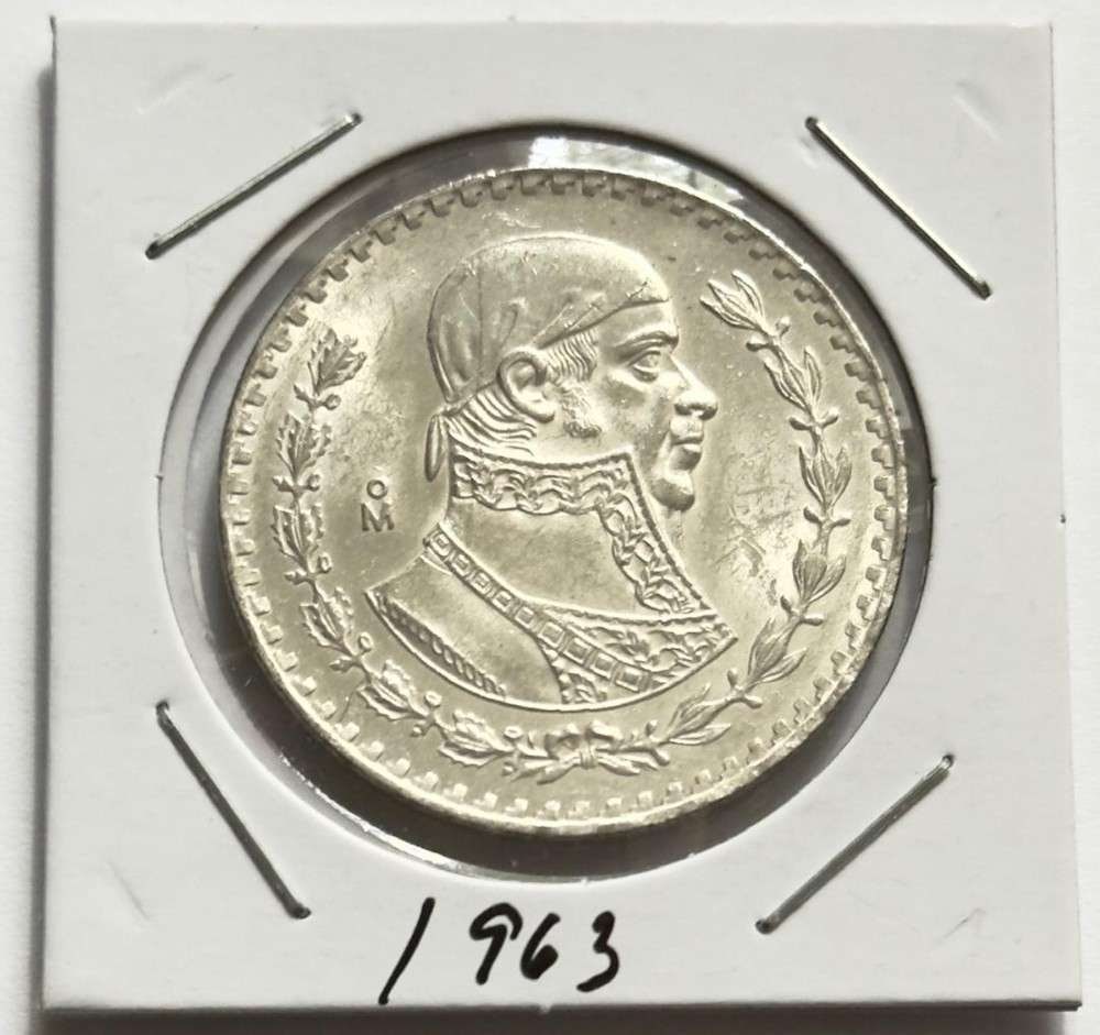 1963 Mexico 1 Peso BU .0514 ozt ASW .100 Silver (1 of 2)