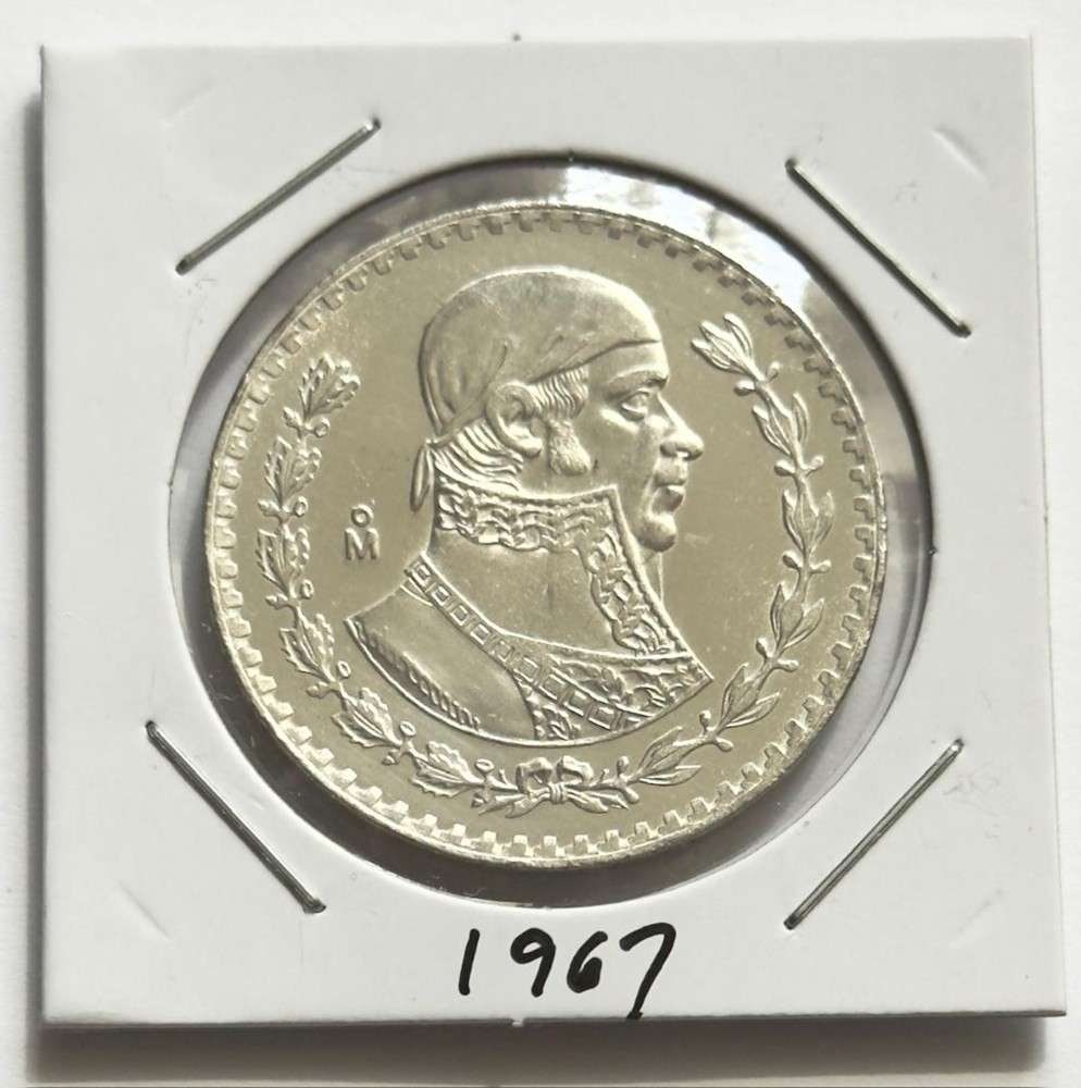 1967 Mexico 1 Peso BU .0514 ozt ASW .100 Silver (1 of 2)
