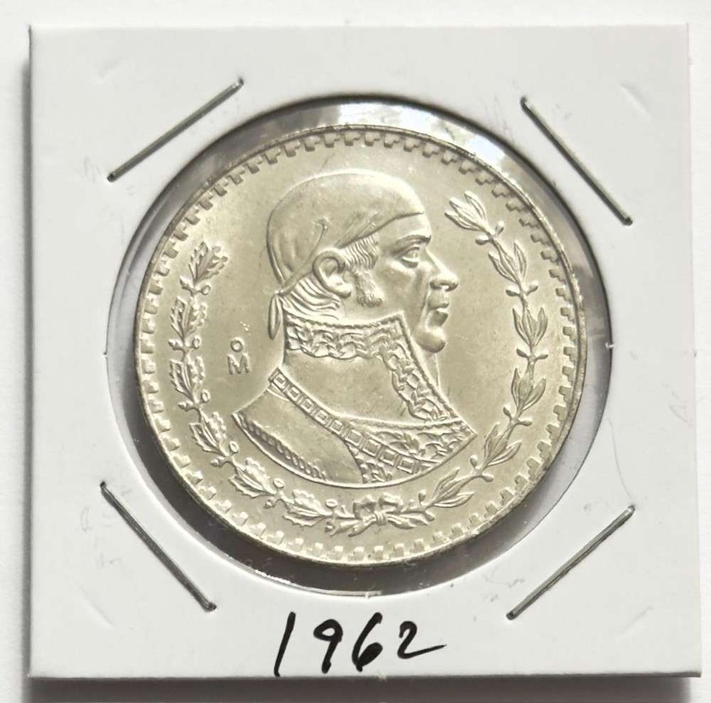 1962 Mexico 1 Peso BU .0514 ozt ASW .100 Silver (1 of 2)