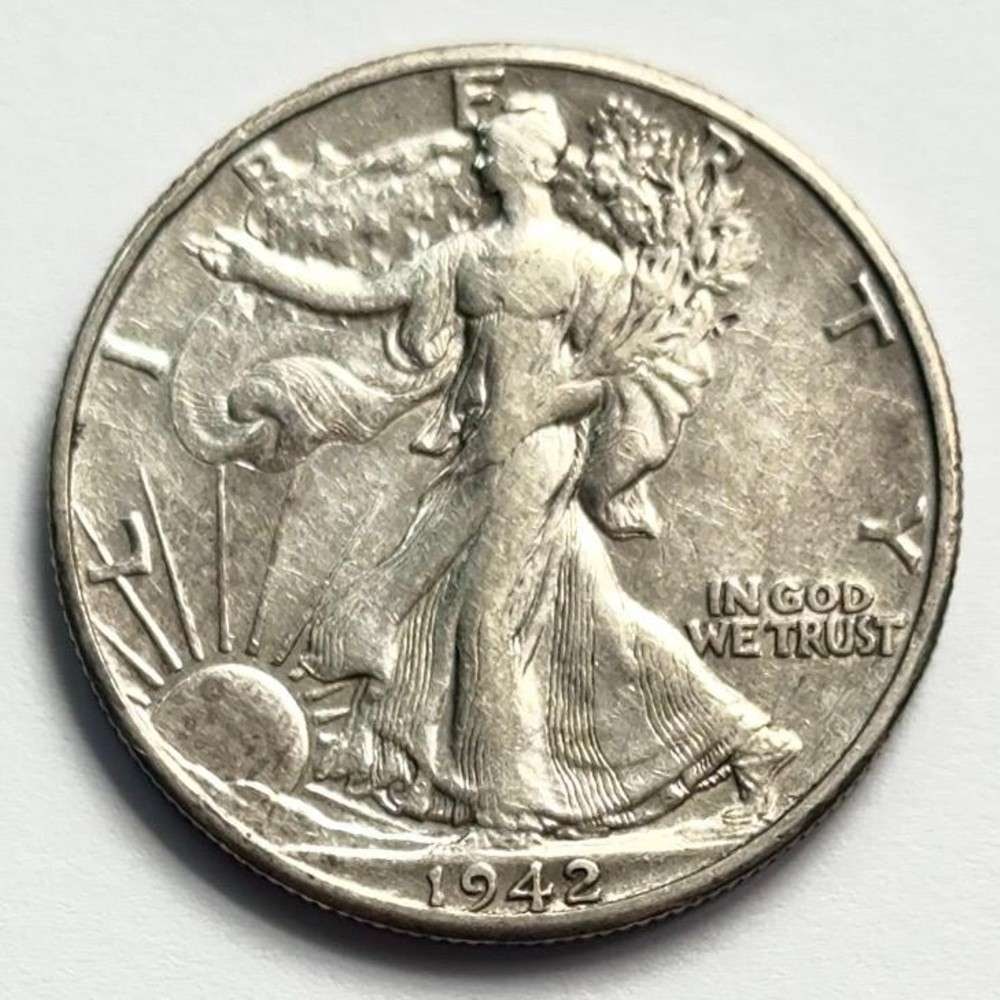 1942 Walking Liberty Silver Half Dollar (1 of 2)
