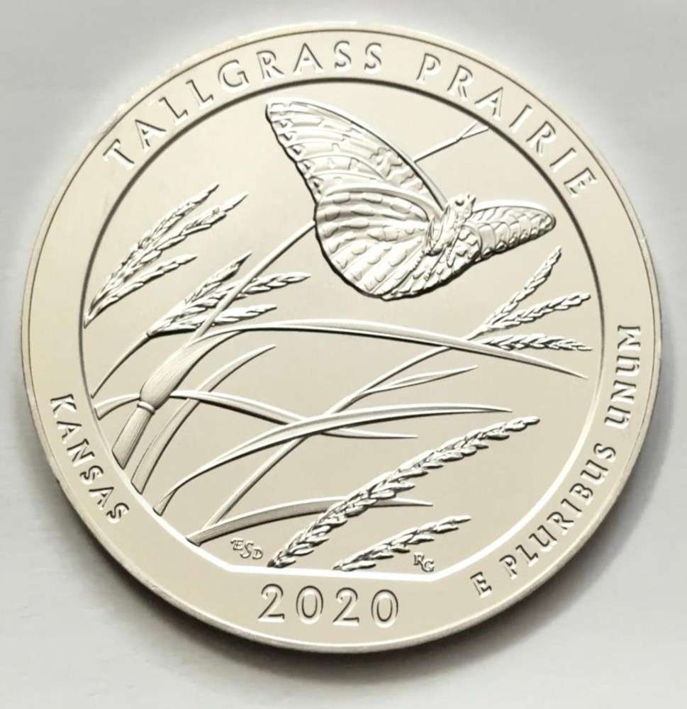 2020 Tallgrass Prairie National Park ATB 5 ozt .999 Silver: Winner shall receive the exact 5 oz round shown here. (SJ/ETR)