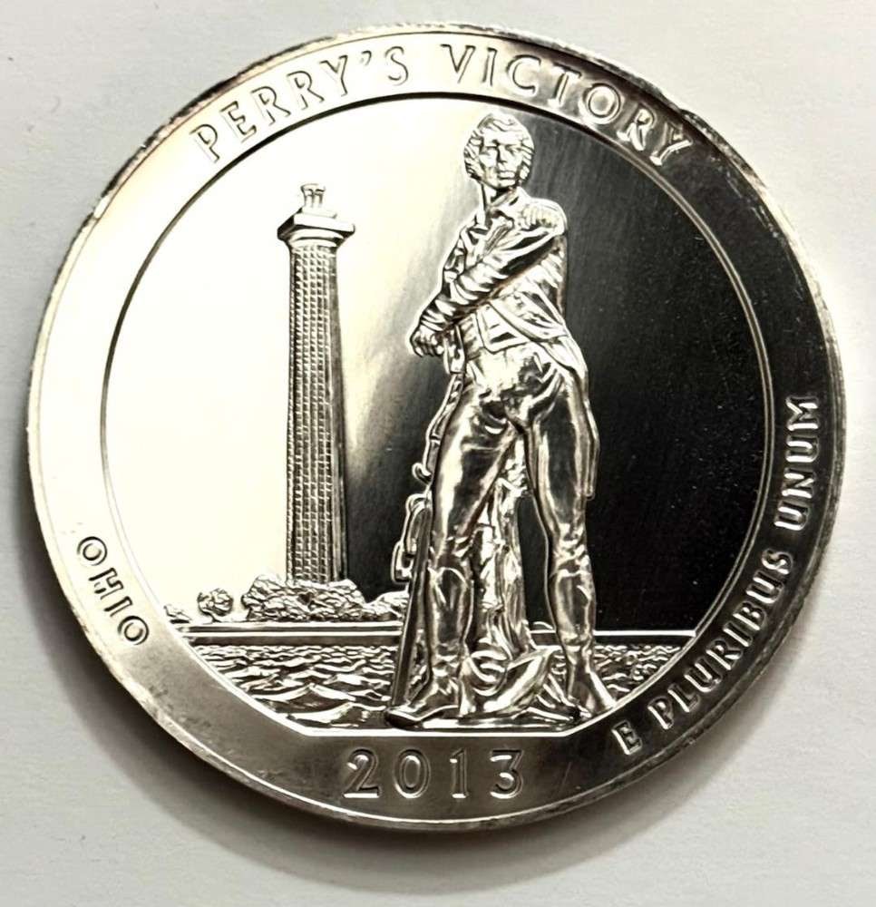2013 Ohio Perry's Victory National Park ATB Proof 5 ozt .999 Silver: Winner shall receive the exact coin shown here. (SJ/ETR)