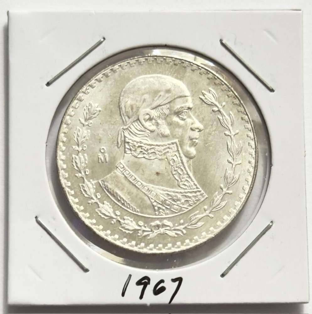 1967 Mexico 1 Peso BU .0514 ozt ASW .100 Silver (1 of 2)