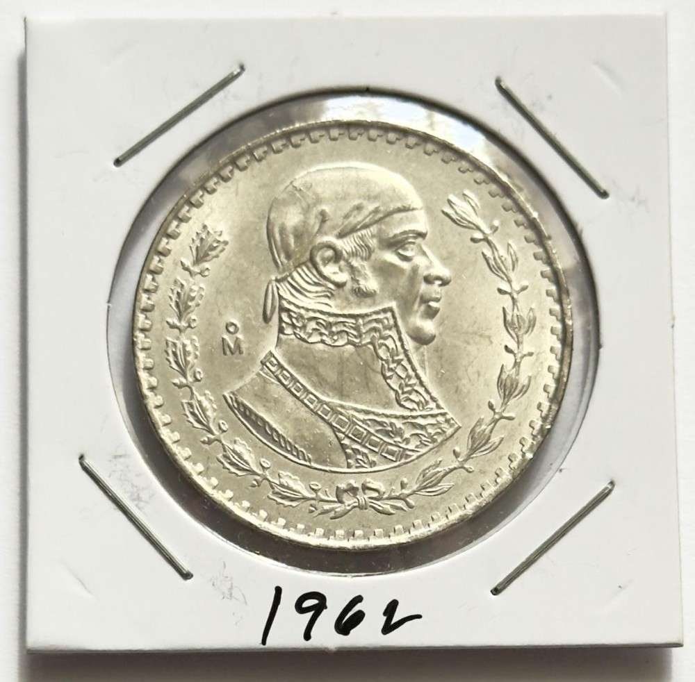 1962 Mexico 1 Peso BU .0514 ozt ASW .100 Silver (1 of 2)