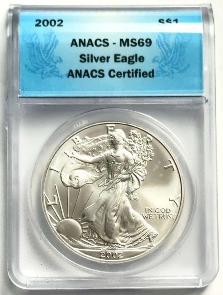 2002 American Silver Eagle ANACS MS69 (1 of 4)