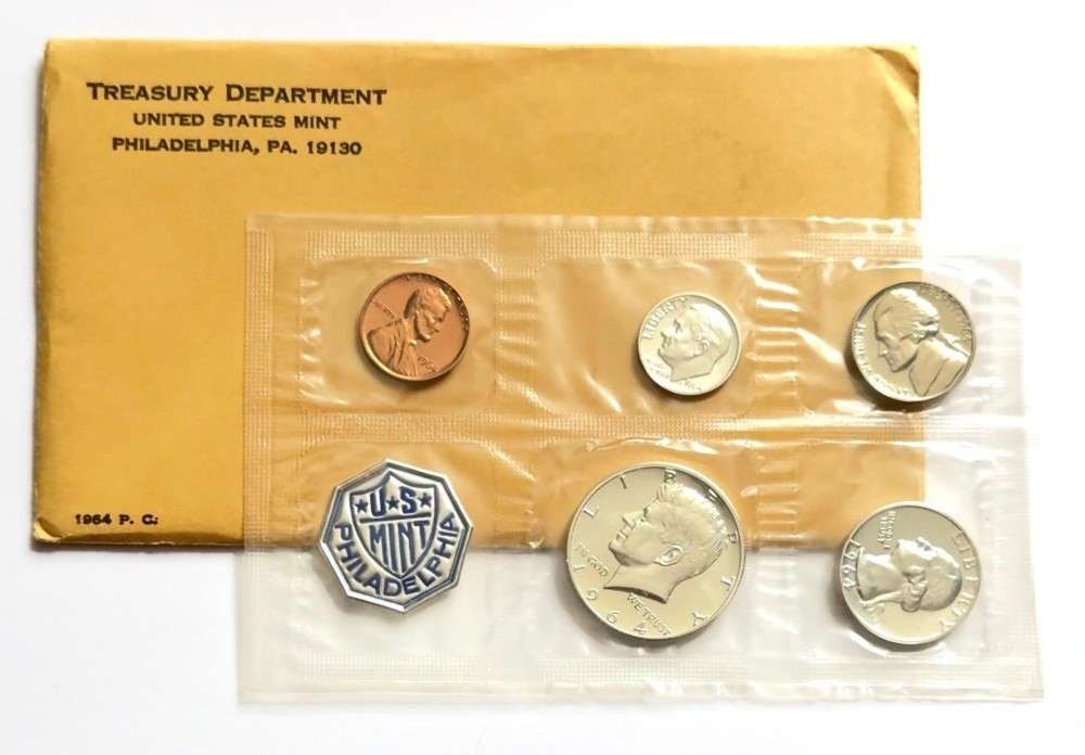 1964 U.S. Mint Silver Proof Set (5-coins) (1 of 3)