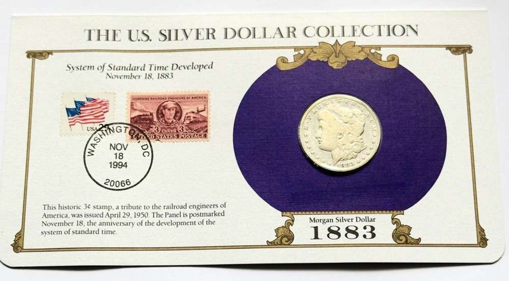 1883 Morgan Silver Dollar U.S. Postal Commemorative Stamp Set (1 of 4)