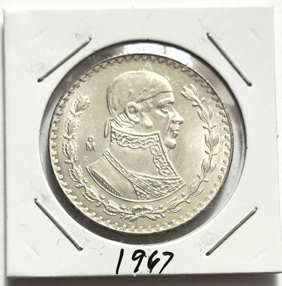 1967 Mexico 1 Peso BU .0514 ozt ASW .100 Silver (1 of 2)